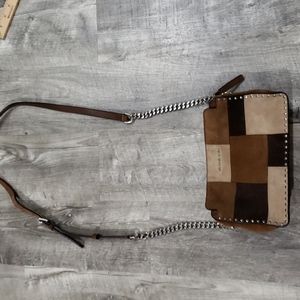 Michael Kors Suede And Studded Crossbody Bag Pocketbook,  Purse